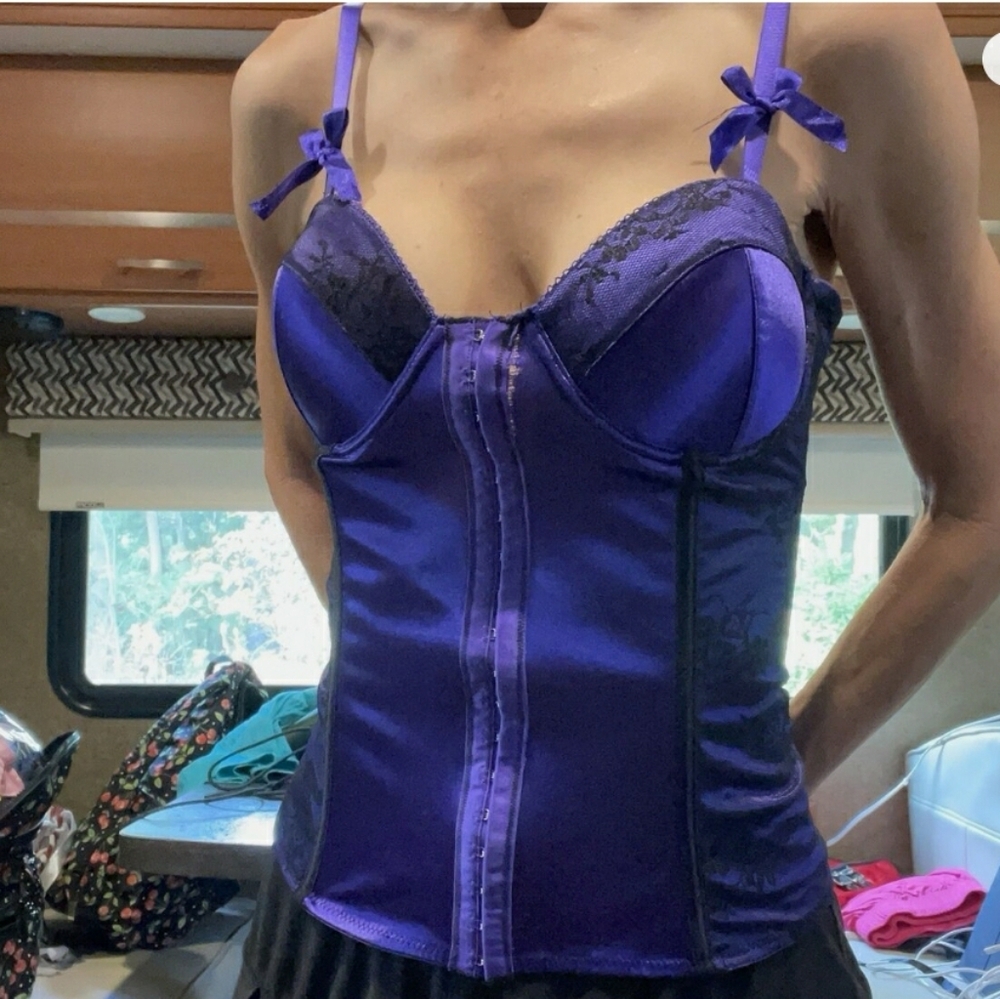 Vintage Morbid Threads purple corset. Size 34 B